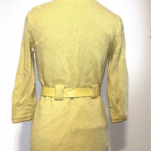 70’s style yellow knitted dress